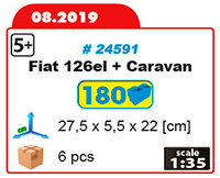 Voiture FIAT 126P + Caravane
